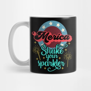 Merica 4th of July Shake Your Sparkler Murica Funny Mug